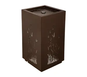 Evergreen Rectangular Laser Cut Fountain with LED Lights