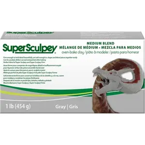 212 MAIN Shatterproof Sculpey Super Medium Blend Clay, 1 lbs, DIY Pottery Craft Supply for Toys & Hobbies Projects