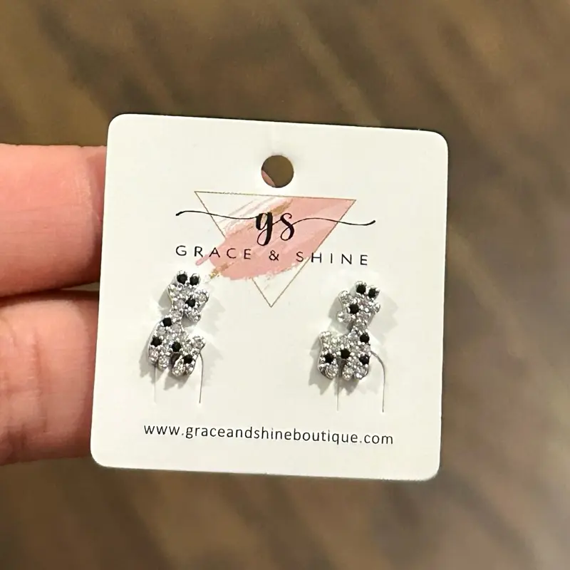 Sparkly Giraffe small stud Earrings