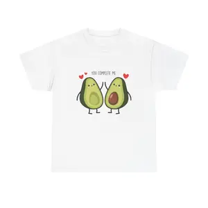 Funny Avocado Lovers Tee, Unisex Heavy Cotton Tee, Couples Gift, Valentines Day Shirt, Cute Fruit Shirt, Birthday Gift