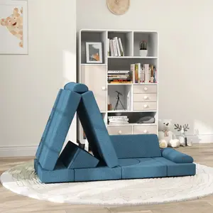 【US-based sellers】12 Pcs Foam Climbing Blocks for Toddlers, Indoor Soft Play Equipment for Boys and Girls, Blue