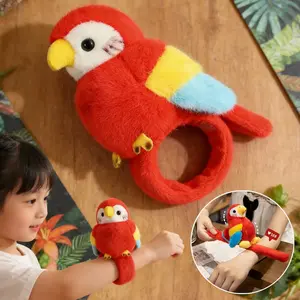 1pc Cute Parrot Plush Party Wristband, Colorful Bird Animal Party Bracelet, Collectible and Wearable Cute Doll Snap for Parties
