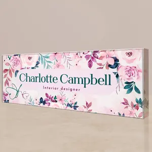 EGD Acrylic Desk Name Plate Personalized I Custom Acrylic Sign I Office Desk Accessories I Personalized Name Plate for Office Desk Decor I 1/2" Thick Desk Name (10 x 3.5 Inch)