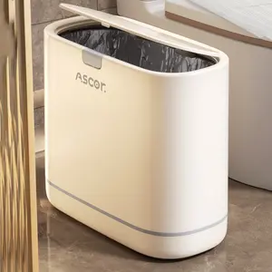 2025 New Space-Saving Trash Can with Lid - Large Capacity Odor-Blocking for Bathroom Shower/Kitchen Counter/Living Room Corner