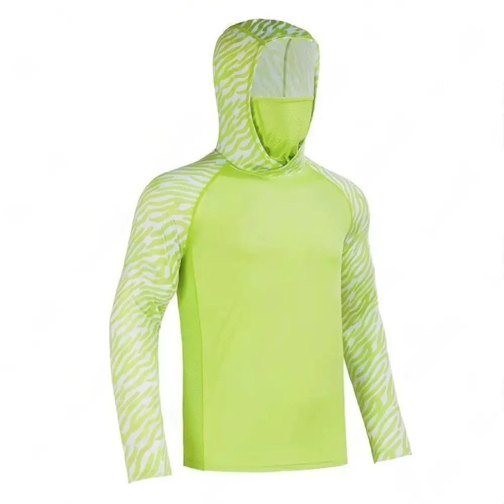 Men's UPF 50+Sunscreen Hoodie with Face Mask, Fast Drying Breathable Long Sleeve Outdoor Fishing Hoodie tiktokshopspringglowup pro shirt casual jacket quick-dry sleeve shirt men