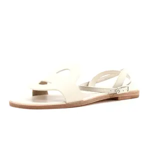 Pre-owned Hermes Women's Julie Sandals Leather by Rebag