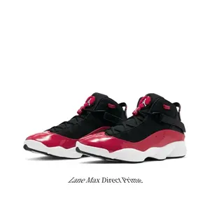 Men's Black & Red Two-Tone Mid-Top Streetwear Sneakers, Sporty Mesh & Shiny Patent Leather, Bold Color Block Design, White Midsole, Retro Basketball Style Footwear For Daily OOTD