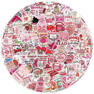 100Pcs Valentine Day Stickers, Vinyl Waterproof stickers, Decorative Craft Sticker for Scrapbooking,Notebook, Bookish, Water Bottle, Gift Wrapping,Greeting Card