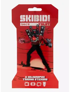 Skibiti Toilet Hanger Collectible Holographic 5 Trading Sticker Card Pack