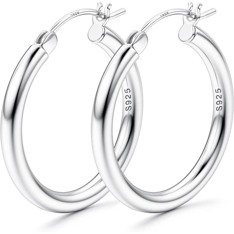 MILACOLATO Hoop Earrings 3mm Chunky Large Big Hoop Earrings Hypoallergenic Lightweight Earrings for Women Men 15/20/30/40/50/60/70mm Earcuff MILACOLATO Hoop Earrings 3mm Chunky Large Big Hoop Earrings Hypoallergenic Lightweight Earrings for Women Men 15/20/30/40/50/60/70mm Earcuff