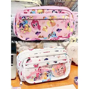 1 piece - Small horse-themed accessory pen bag, pencil case, makeup bag, large capacity. Handheld pencil case, stationery box storage bag, portable cosmetic gift, suitable for office, school, back-to-school season essentials, office supplies