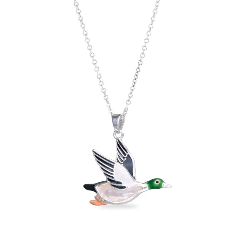 Silver Mallard Necklace