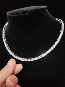 Fashion Rhinestone Decorated Necklace for Men & Women, Fashion Accessories for Party, Daily Clothing Decor, Trendy All-match & Exquisite Jewelry for Birthday Gift, Girlfriend Gifts without Box