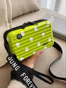 Trendy Women's Handbag Fashion Hard Shell Storage Bag, Mini Luggage Crossbody Organizer, Outdoor Zero Wallet Makeup Pouch, Cell Phone Purse