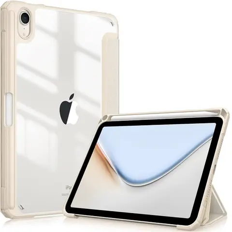 Fintie Hybrid Slim Protective Tablet Case for iPad Mini 7 (A17 Pro)/iPad Mini 6th Gen (8.3 in), Magnetic iPad Cover with Adjustable Stand, Silky Soft Exterior, Microfibre Lining, Pencil Holder, Lightweight Tablet Accessory