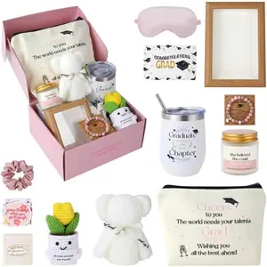 15 Pieces Her Graduation Gifts - 2026 High School College Tassel Graduate Gift Box for Her - Masters Degree Personalized Class of Girls Grad Gifts Set Accessories