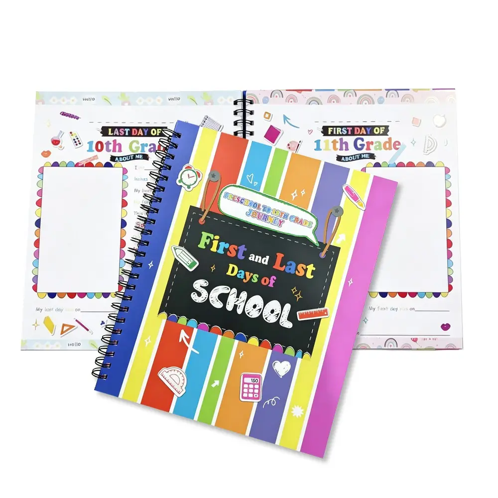 First & Last Day of School Memory Photo Album, Scrapbooking, Scrap Books Album - Keepsake Scrapbook for All Grades, Fill-in Journal with About Me Pages, Age & Height Tracker, Graduation Gift for Students & School Year Record Book