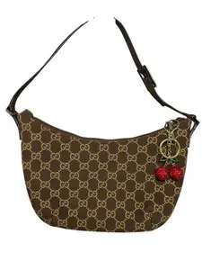 Pre-owned GUCCI Canvas Shoulder Bag Brown Perfect For Daily Use