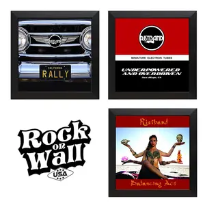 Set of 3 Vinyl Record Wall Display Frame - Awesome gift for Vinyl collector To Display and Protect 33LP on the Wall