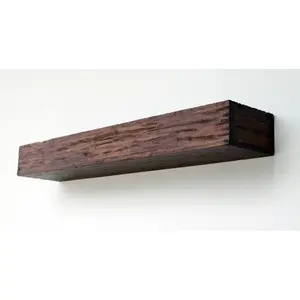 212 MAIN Light Distressed Wooden Floating Shelves Set - 2-Piece 48 in. Hollow Wall-Mounted Indoor Brown Furniture with Wall-Mounted Hangers, Shelf