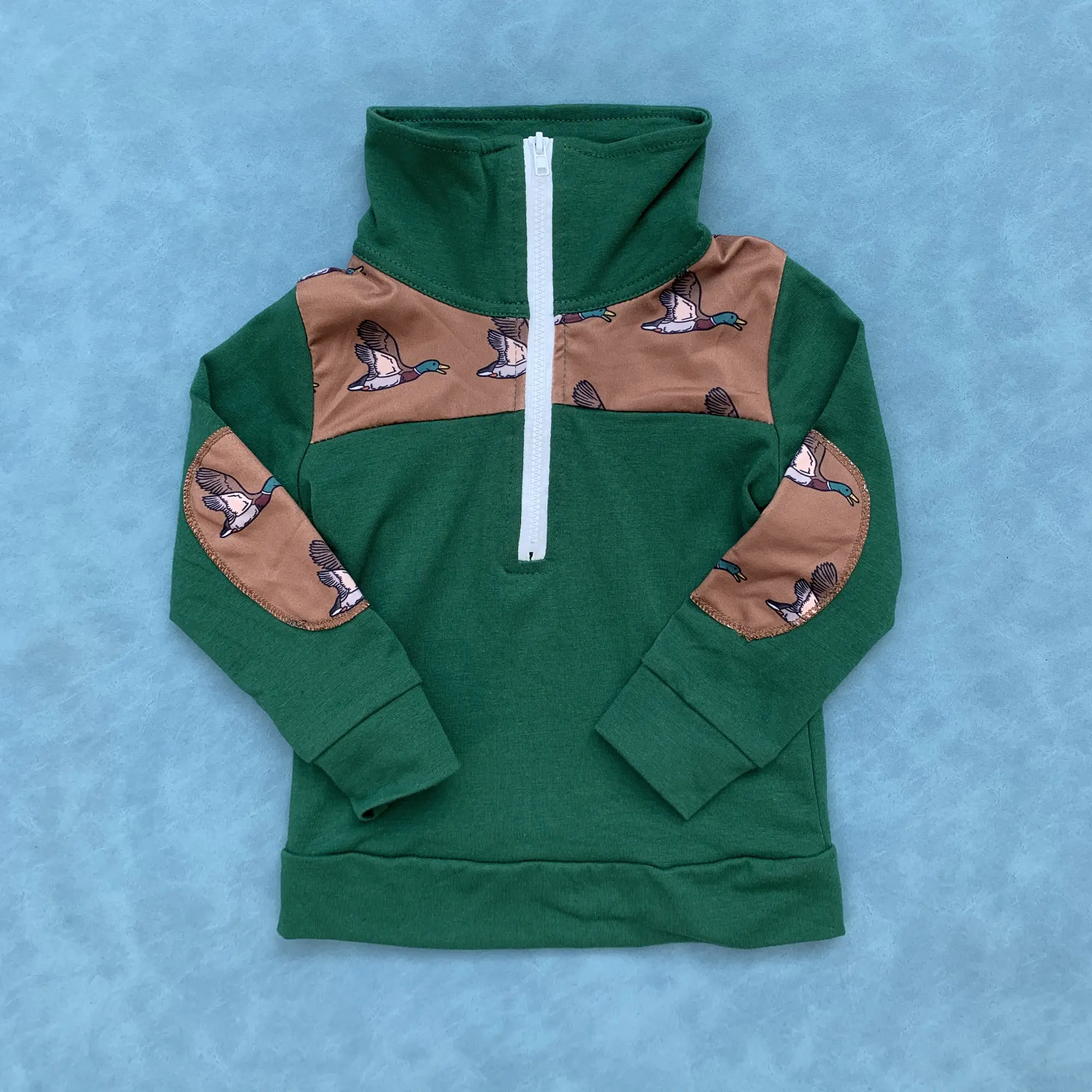 Duck hunting sweatshirt kids boy long sleeve zipper pullover