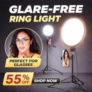 Weilisi 10.5" Ring Light with 69" Tripod Stand and Phone Holder Kit, Full-Screen Zoom Lighting for Video Recording, Makeup, Live Stream, Dimmable LED Selfie Ring Light Tripod for iPhone with Remote