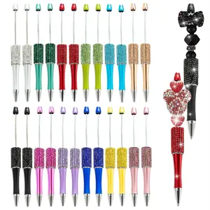 24pcs Diamond Patch Beaded Pen DIY Handmade Ink Water-Based Pen, Girls' Gift Creation Tool, Handcrafted Tool, Perfect for Crafting & Art Projects
