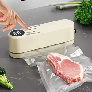 1pc Wireless Automatic Food Sealer - Portable Multi-Functional Vacuum Sealer for Long-Term Food Preservation, External Suction & Inflation, Compact & Easy-to-Use, Ideal for Kitchen & Outdoor Use