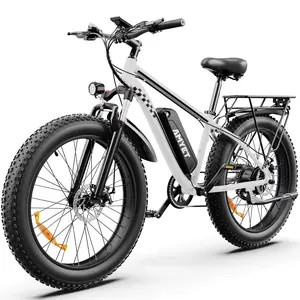 AMYET EB26 Electric Bike for Adults 48V 15AH Battery 1500W Motor 7-Speed Gears 26" Fat Tire Mountain Ebike 28mph Max Speed 30-50 Miles Range