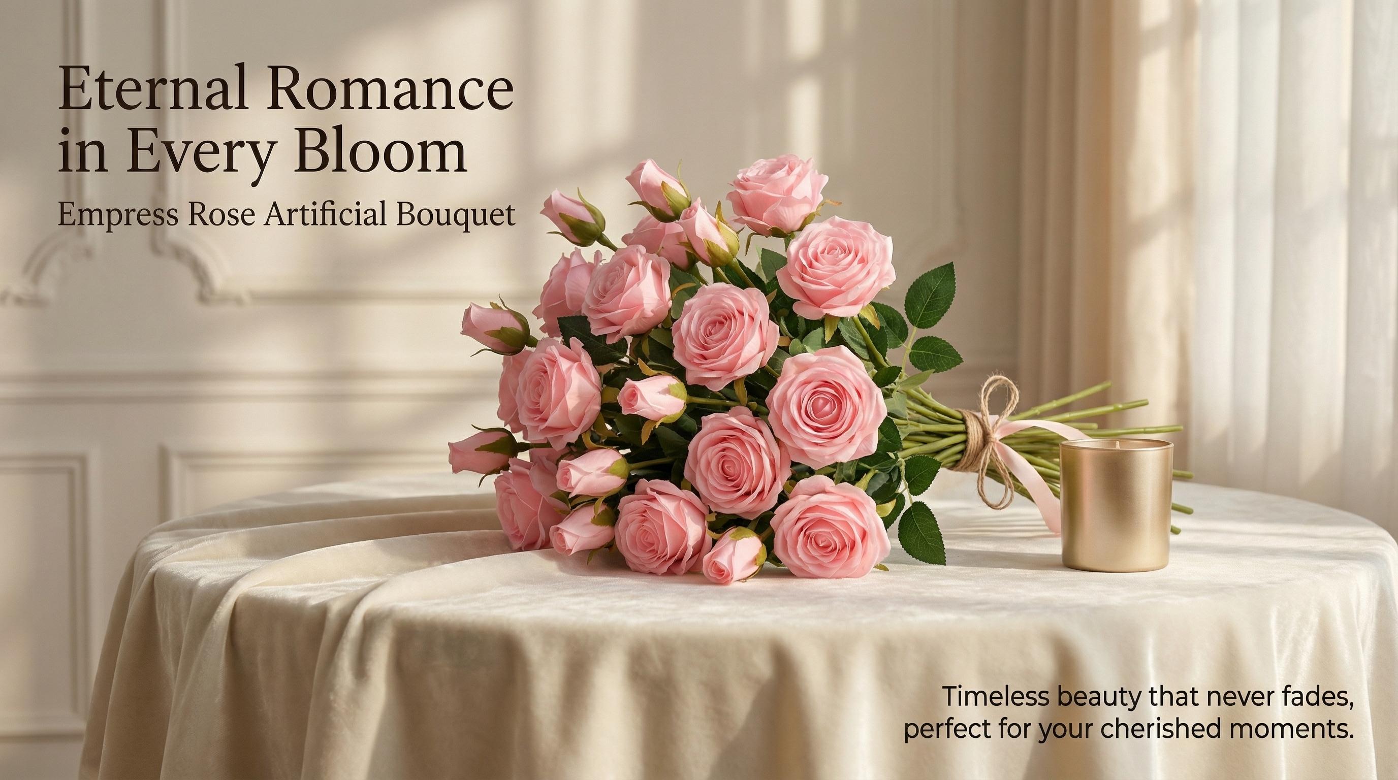 Empress Rose Artificial Flowers,Flowers with Long Stems for Valentines Day Wedding Bouquets Home Decoration Party Centrepieces & DIY Floral Arrangements