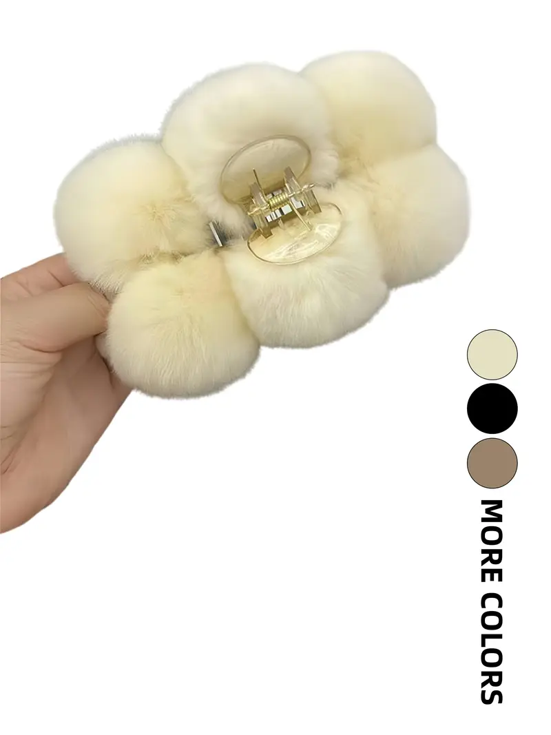 fuzzy hairclips - TikTok Shop display picture 3