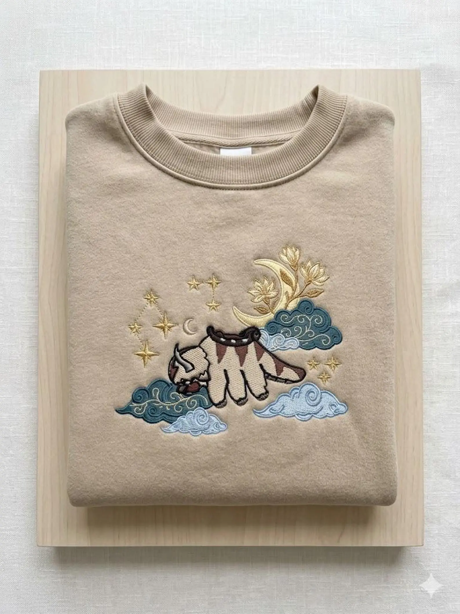 Embroidered Appa Sweatshirt, Flying Bison Shirt, Movie Embroidered Hoodie, Anime Aesthetic Gift for Fans