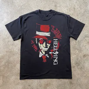 [Sale Up To 40%] HELLSING BLACK T-SHIRT, COTTON MADE IN USA