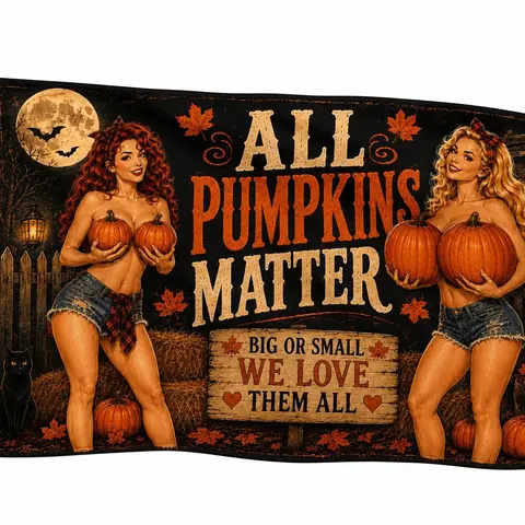 All Pumpkins Matter Halloween Flag 3x5 Funny Fall Porch Decor Outdoor Yard Flag Pumpkin Banner party decoration