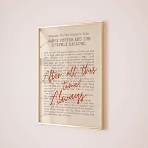 After All This Time Always Wizard Quote Wall Art, Potterhead Home Decor, Typography Poster, Fantasy Book quote, Book Lover Digital Prints