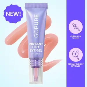NEW! GOPURE Instant Lift Eye Gel - For Puffiness & Bags, Wrinkles, Fine Lines and Dark Circles, Anti Aging Skin Care for Men & Women with Collagen Targeting Biotech Under Eye Brightener
