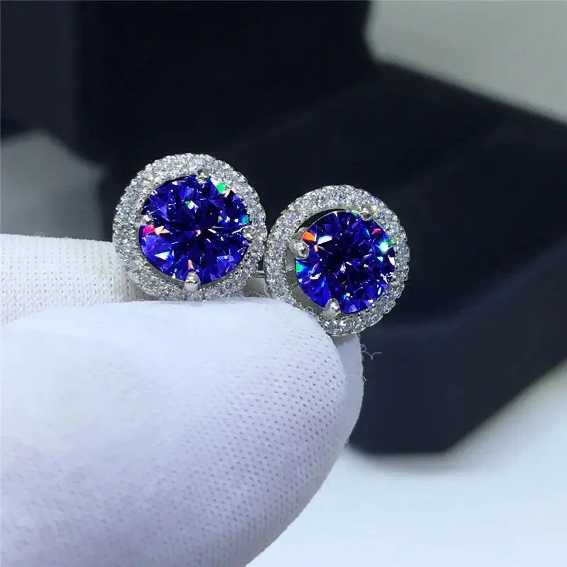 A4:Blue Moissanite (round)