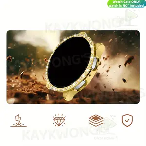 KAYKWONG'S 1 Unisex Rhinestone Decor Watch Case (Only), Fits For Samsung Galaxy 4/5/6/7/8, 40mm/44mm, Smartwatch Protective Cover