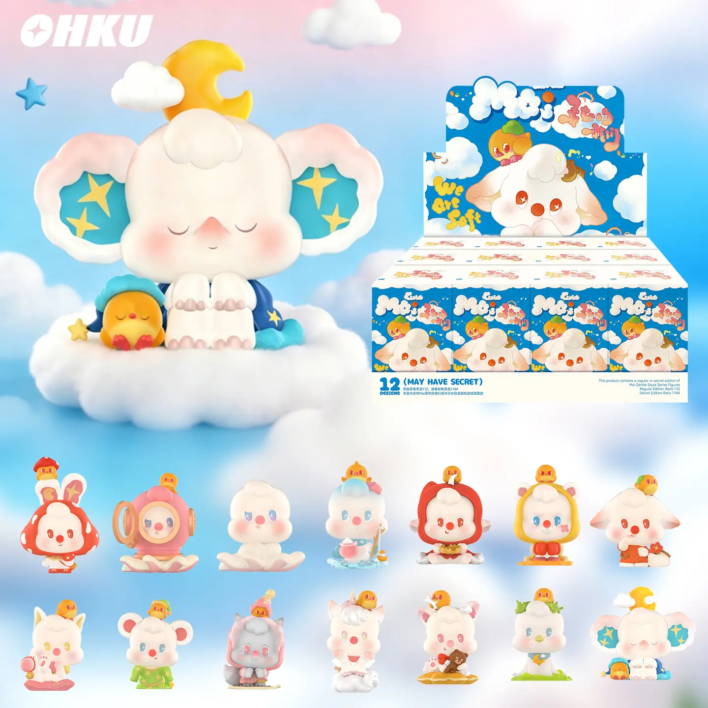 OHKU MOI Gentle Souls Series Figurine Blind Box - Random Design Action Figures, Figurines for Collectors, Box with Figures Collectible Toys