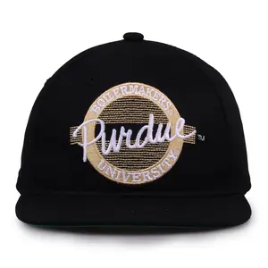 Purdue Snapback Hat Retro Circle Design