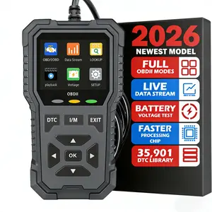 Portable OBD2 Scanner Car Diagnostic Tool With Full OBD Functions, Check Engine Fault Code, Vehicle Information, O2 Sensor, Mode 6 & 8, A Wonderful Gift