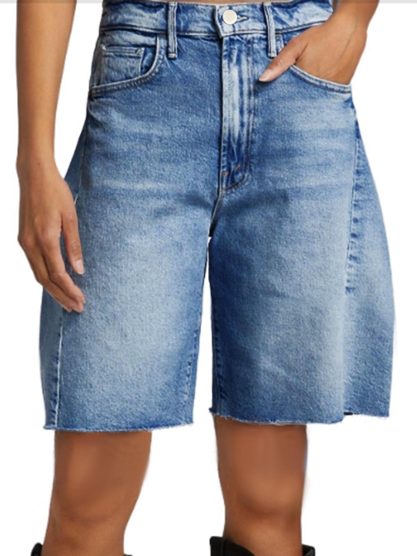 Aswulk Women's Jorts Baggy High Waisted Jean Shorts Ripped Denim Bermuda Shorts Y2K Shorts