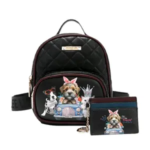 mini backpack and card holder