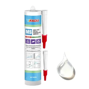 VMS99 Polymer Crystal Clear Sealant & -100% Transparent, Shadowless Waterproof for,, Bath &Stone, Non-Yellowing - Works on Wet Surfaces10.15 Fl Oz