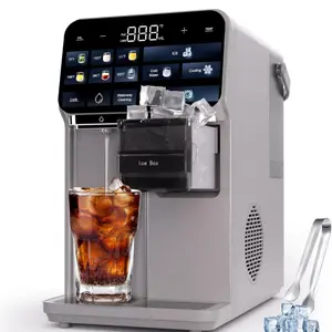 MAXUMAA 3-in-1 Countertop Water Filter Dispenser - Instant Hot & Cold Water, Ice Maker with Ice Box, 7 Temperature & 5 Dispensing Volume Options, Portable No-Installation Kitchen Appliance