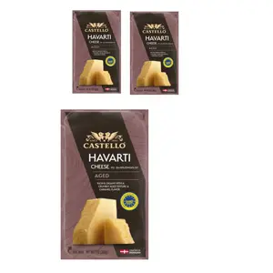 Castello Aged Havarti Chunk, 7 Oz (Pack of 3)