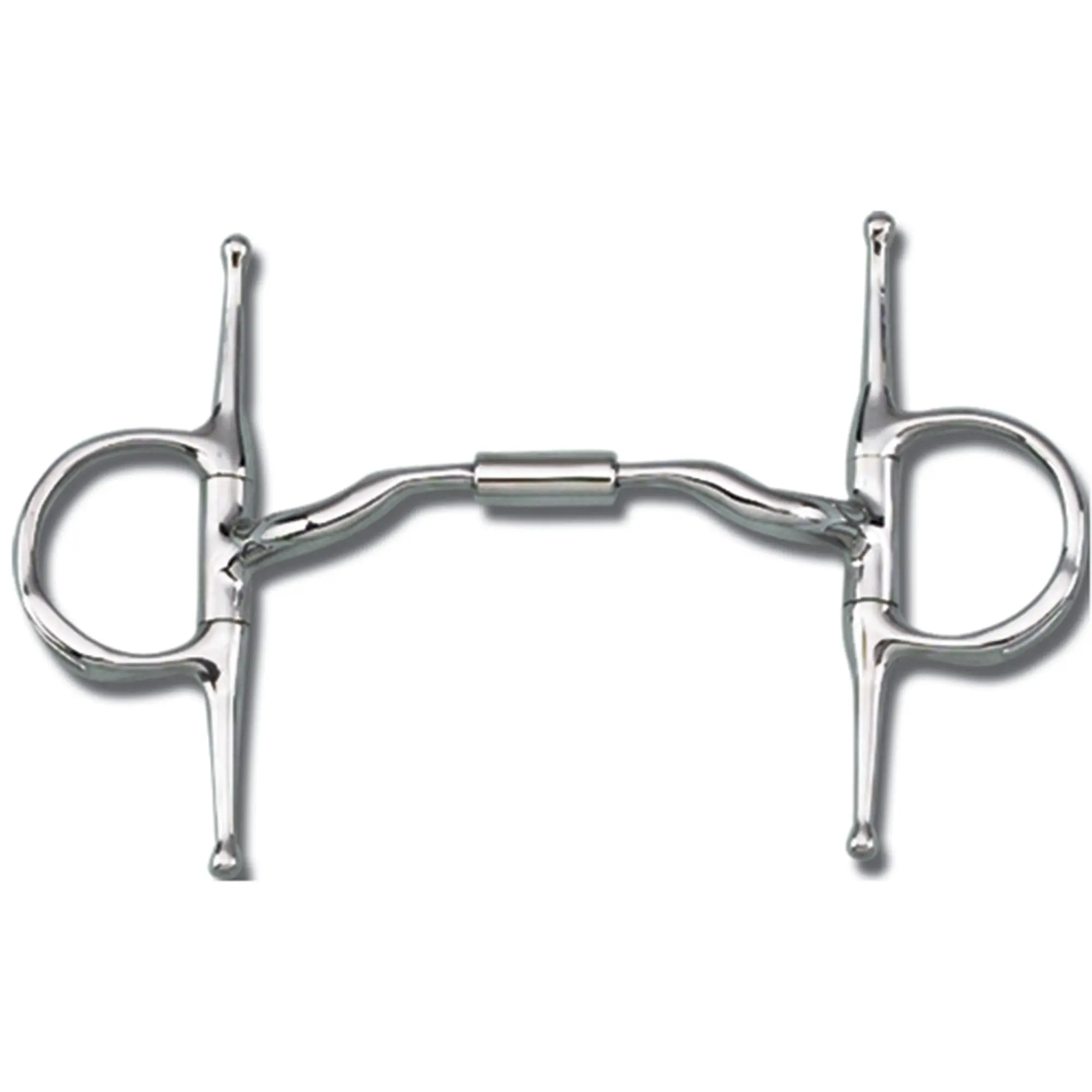 Myler 5" Full Cheek with Hooks Low Port Comfort Snaffle MB 04 - Stainless Steel with Copper Inlay