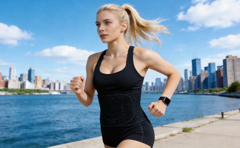 Sweat Belt Unisex Sweat Waist Trainer,Sports Waist Trainer,Comfortable Sweat Belt,High Intensity Training and Gym Wotkouts,Sports & Outdoor Accessories Exercise Waistband Workout Waistband
