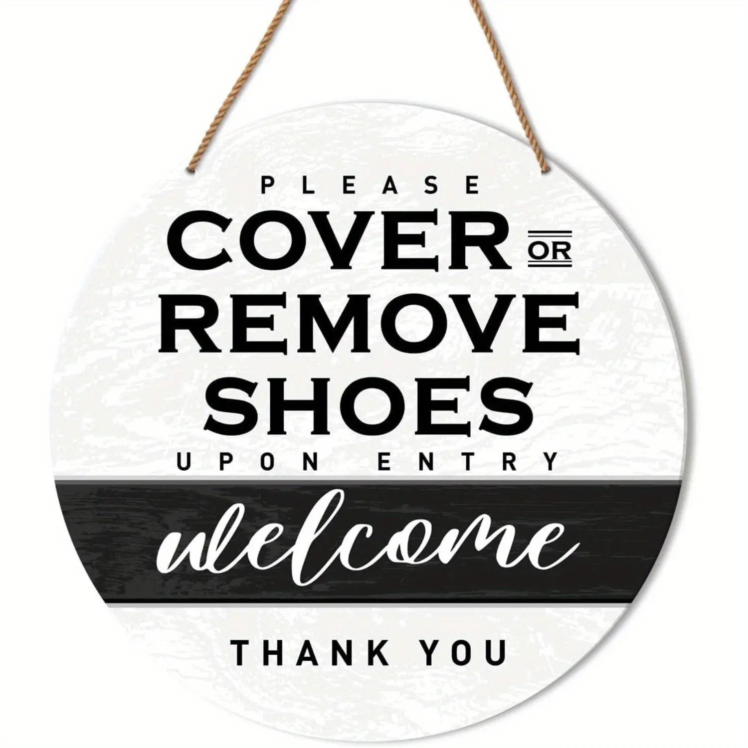 Entryway Shoe Removal Sign, Home Hall Decorative Wall Hanging, Remove Shoes Upon Entry, 9.2x9.2 Inch Size, Door Decoration, Home Decor Products