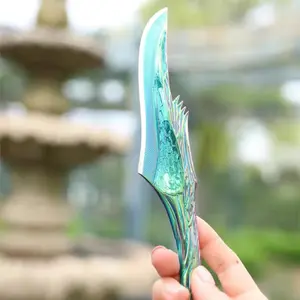 （MIM）Powder-coated alloy steel dragon-patterned manual craft knife, colorful fruit knife, multi-functional kitchen knife, Christmas gift Utensils Kitchenware  Cut, Cooking